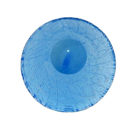 Villeroy & Boch Vase Fine Art Glass Blue High Quality with Crackled Veins - Picture 5 of 7